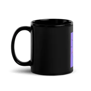 Rather Be Stitching Black Glossy Mug