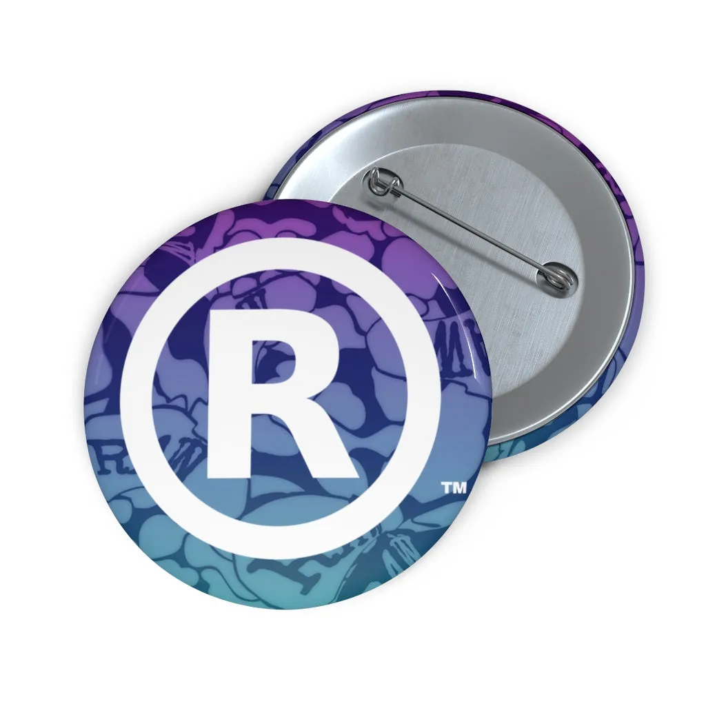 Raw Sushi "BLUE CAMO" Pin Buttons