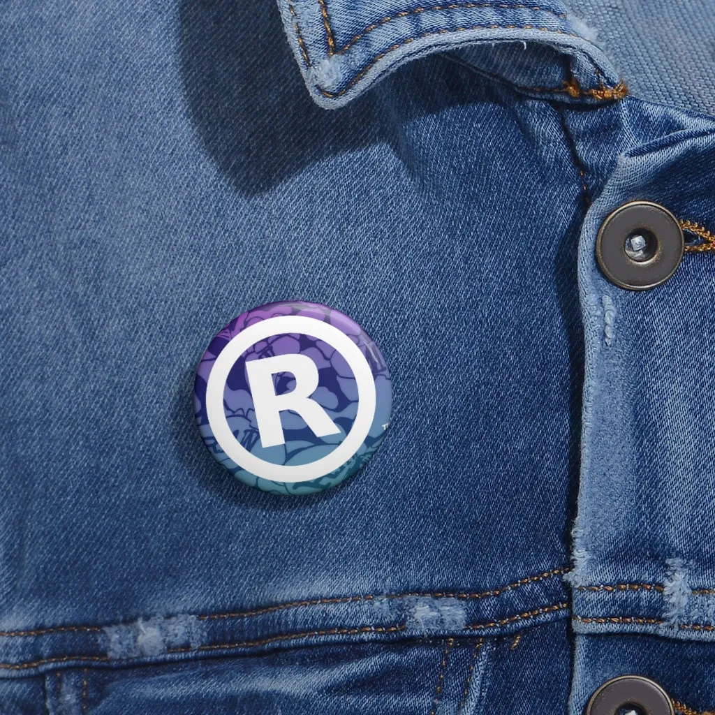 Raw Sushi "BLUE CAMO" Pin Buttons