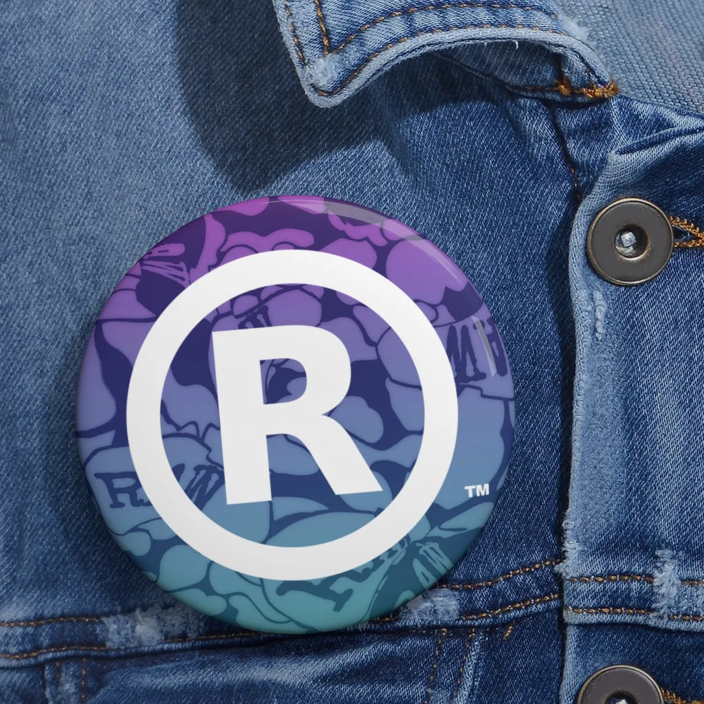 Raw Sushi "BLUE CAMO" Pin Buttons
