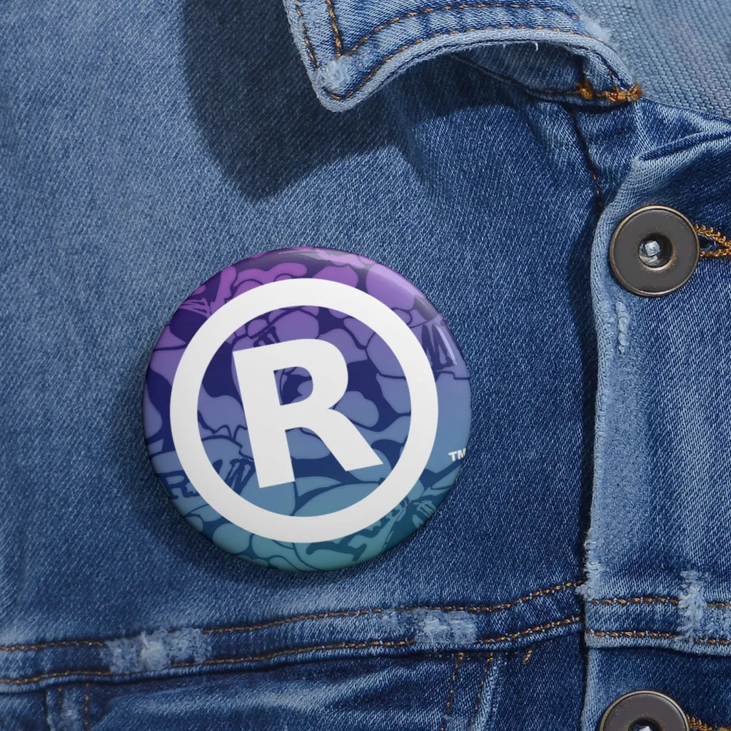 Raw Sushi "BLUE CAMO" Pin Buttons