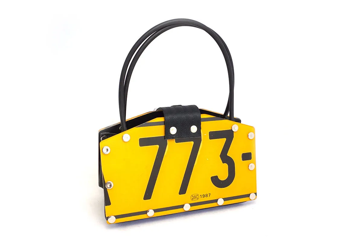 Recycled Number Plate Handbag