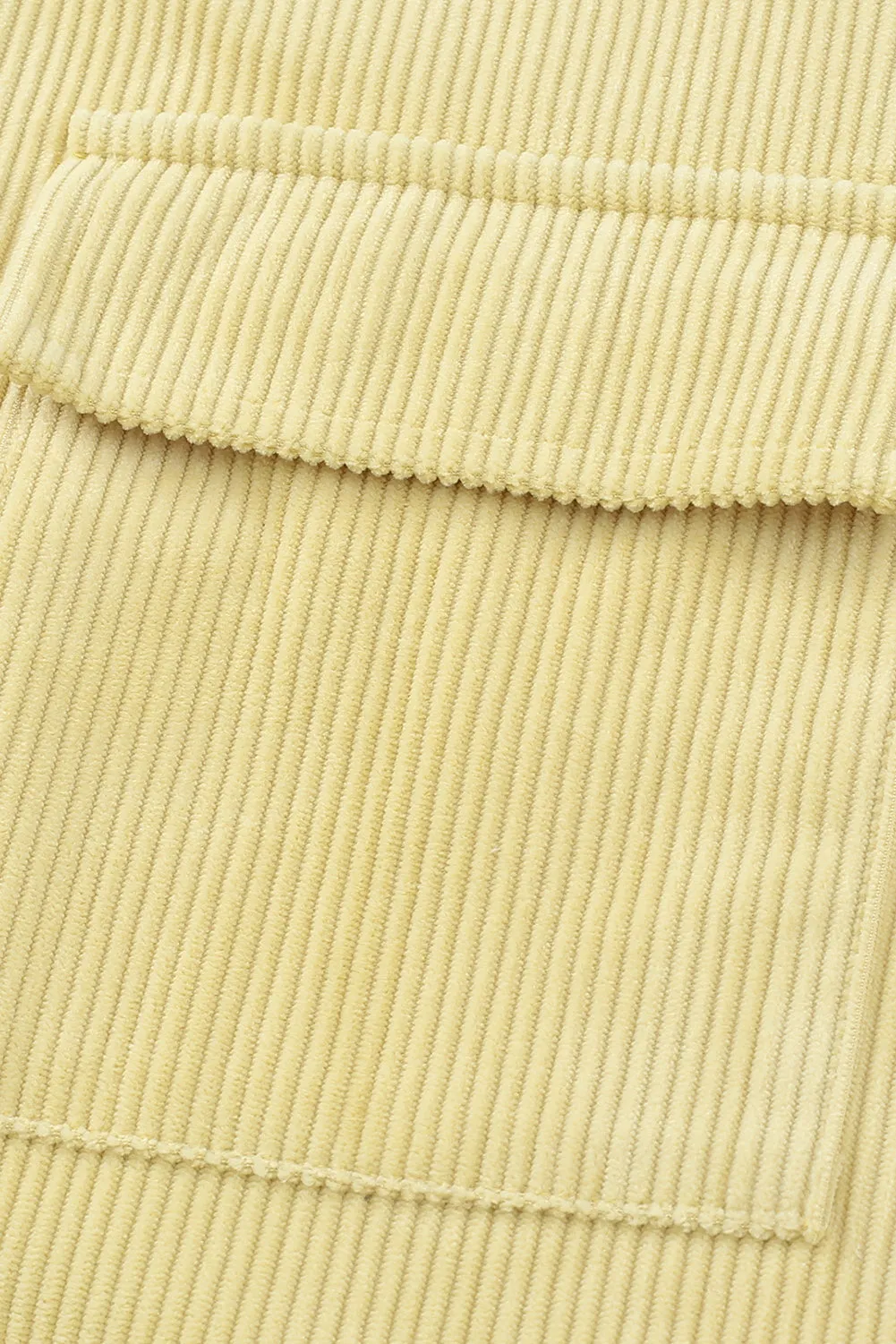 Red Pocketed Button Ribbed Textured Shacket