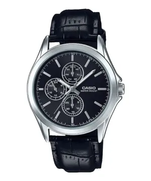 Reloj casual correa de cuero MTP-V302L-1A