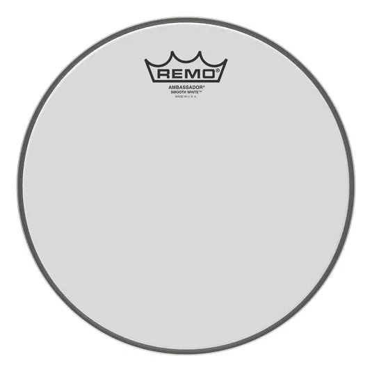 Remo-Pelle Ambassador Smooth White 10"