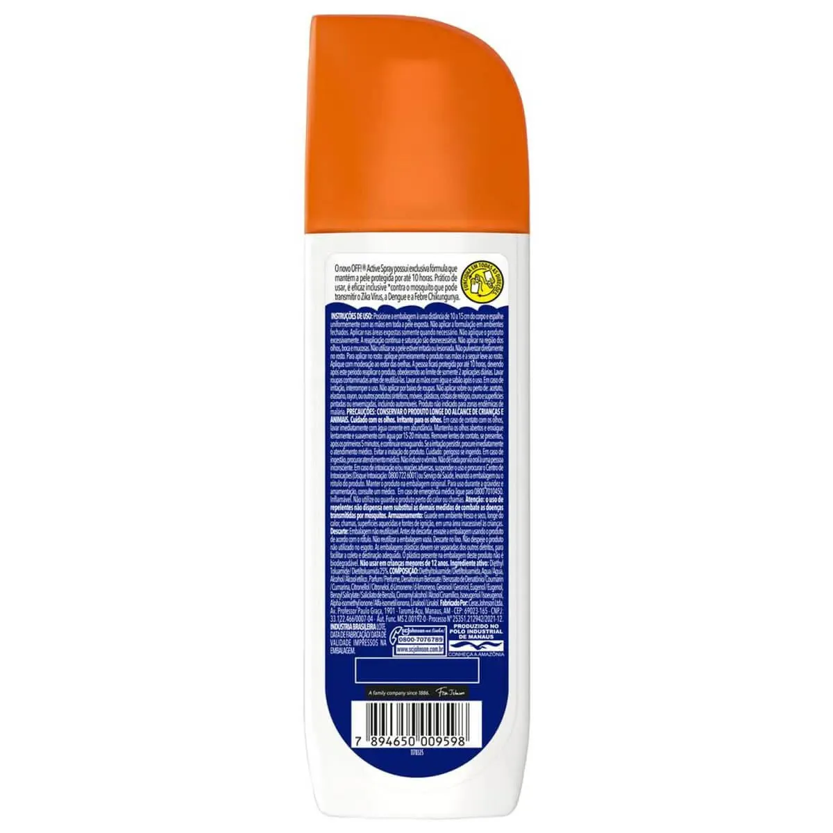 Repelente Off! Active Spray Deet 170ml