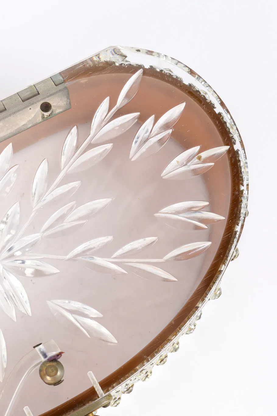 Rhinestone Trim Lucite Box Bag
