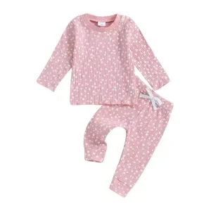 Ribbed Dainty Florals- Pink