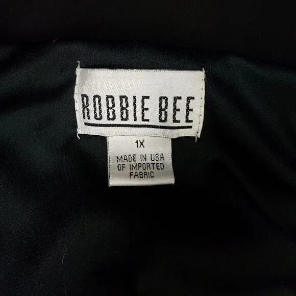 Robbie Bee casual draped career dress black