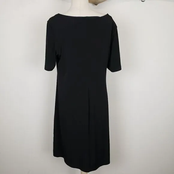 Robbie Bee casual draped career dress black