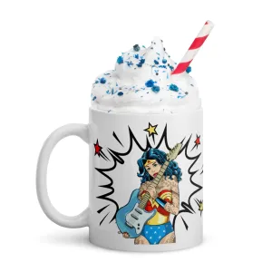 Rockstar Wonder Woman Glossy Mug