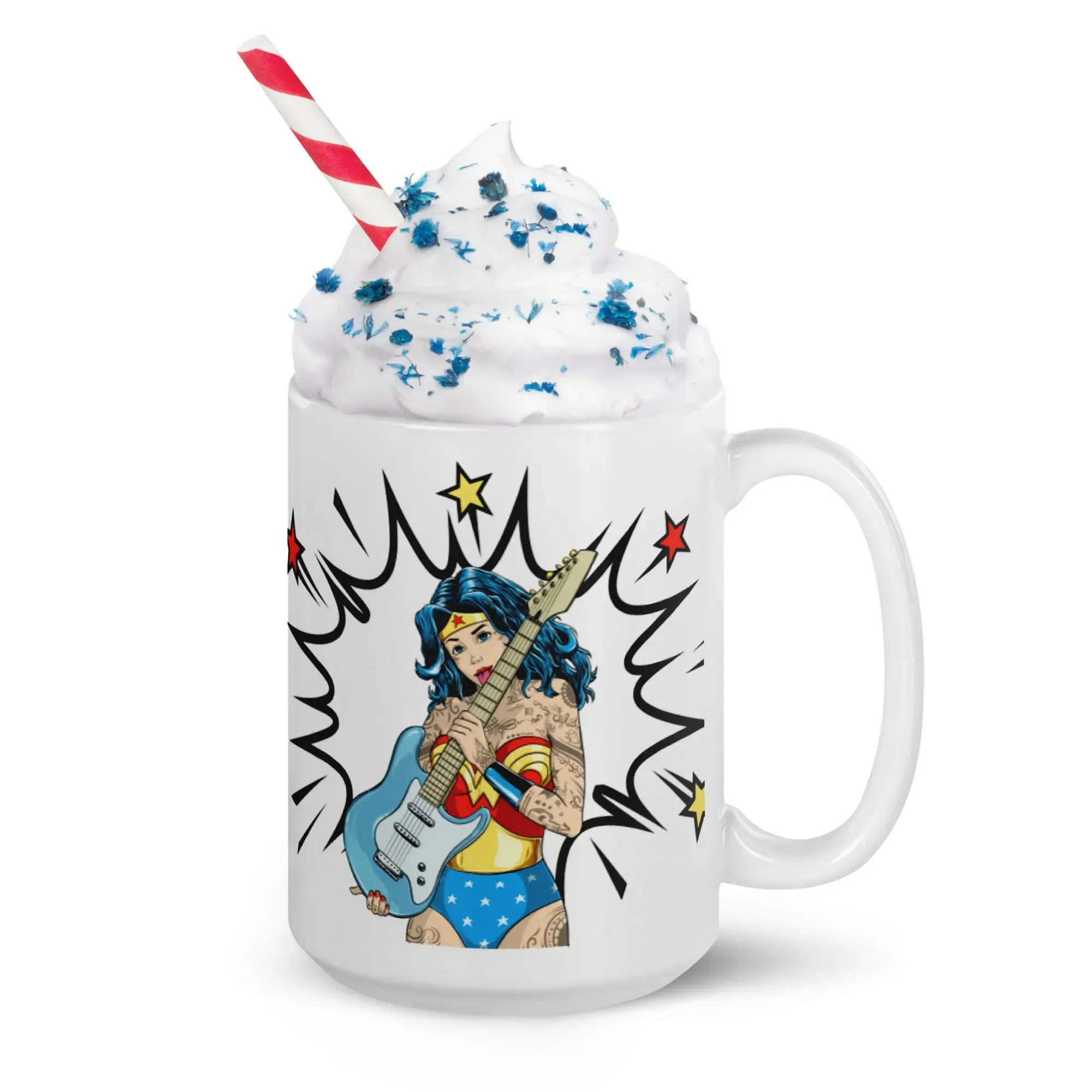 Rockstar Wonder Woman Glossy Mug