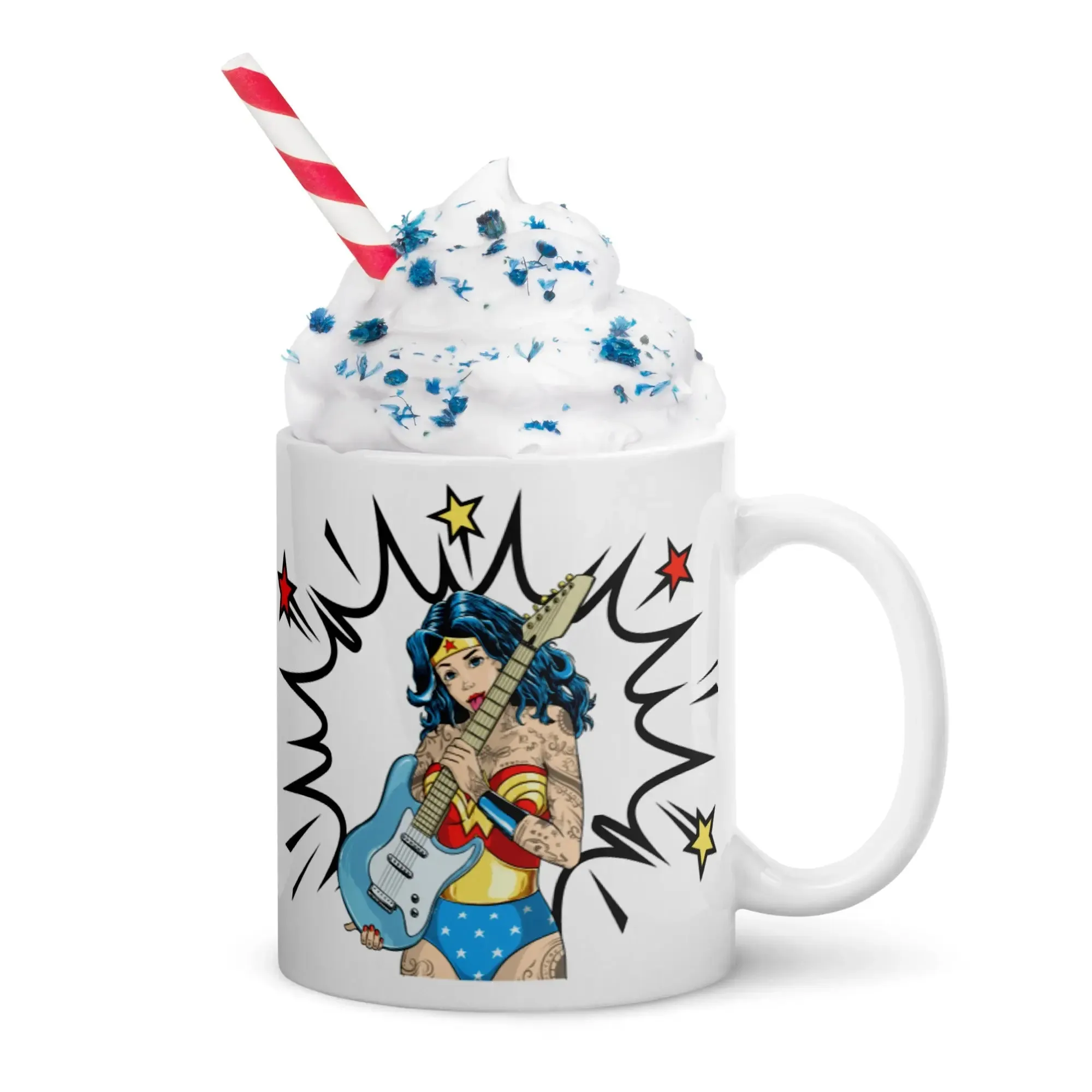 Rockstar Wonder Woman Glossy Mug