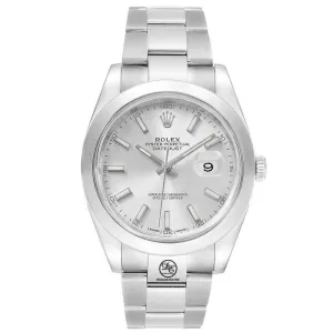 Rolex Datejust 41mm 126300 Oyster Silver Dial Smooth Bezel MINT