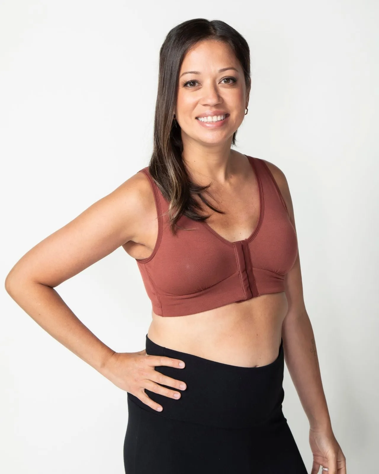 Rora Pocketed Front Closure Bra