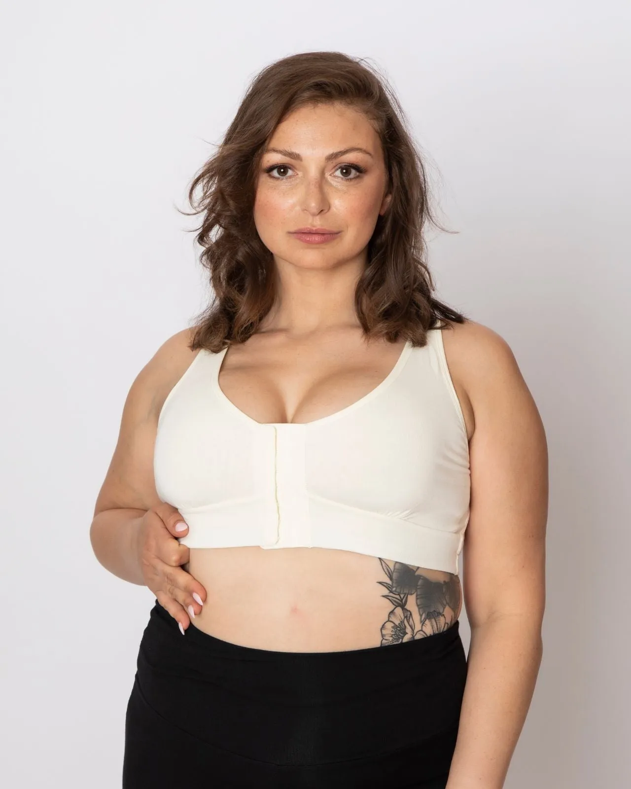 Rora Pocketed Front Closure Bra