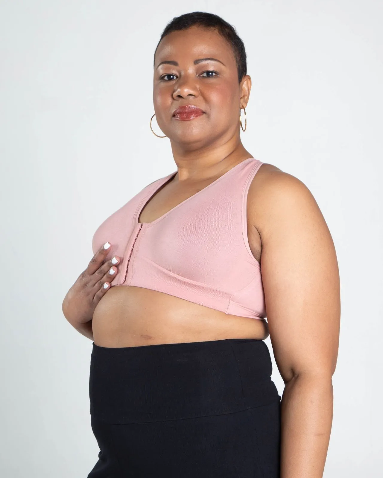 Rora Pocketed Front Closure Bra