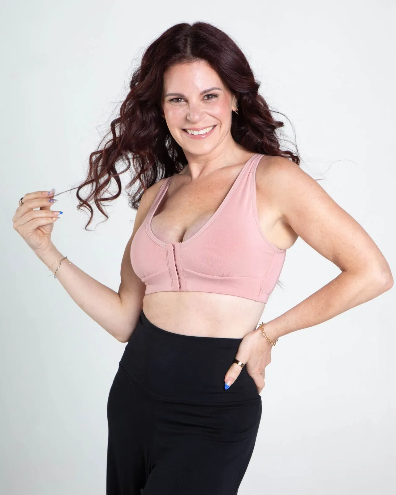 Rora Pocketed Front Closure Bra