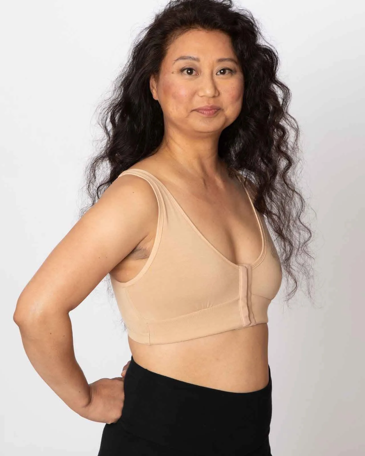 Rora Pocketed Front Closure Bra