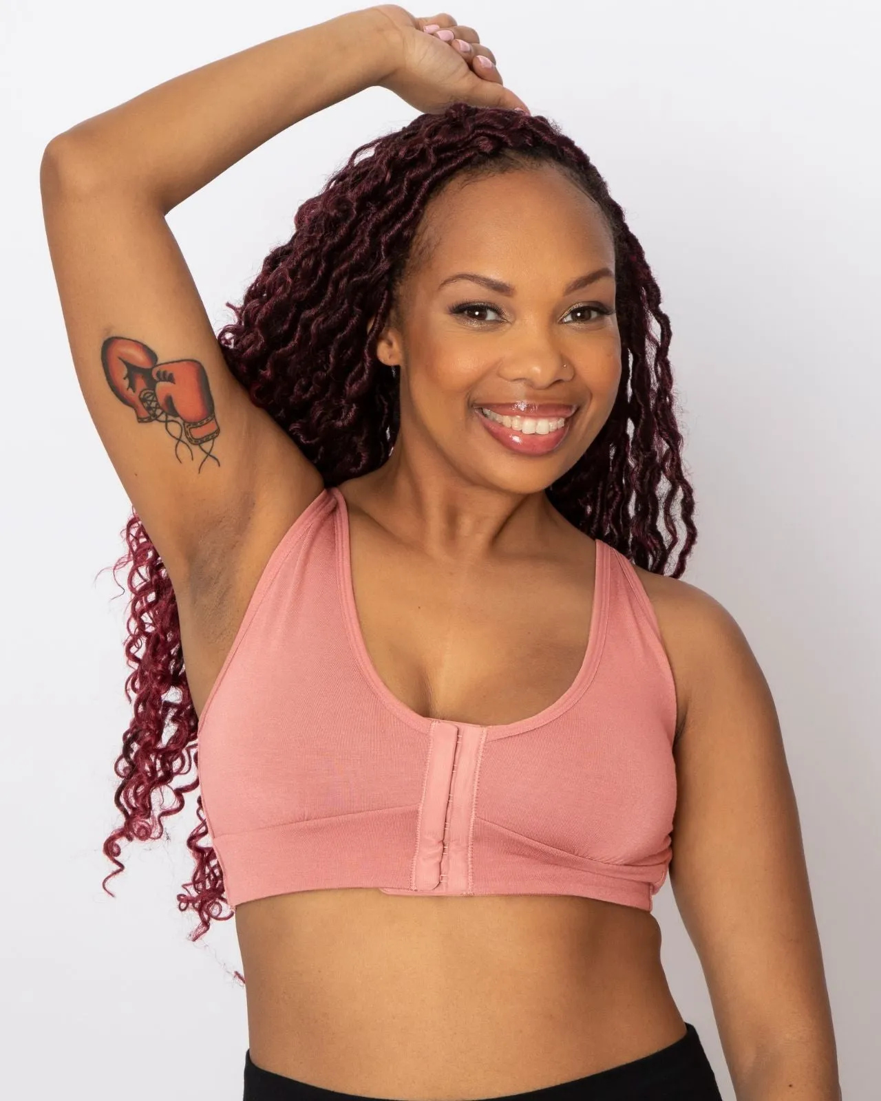 Rora Pocketed Front Closure Bra