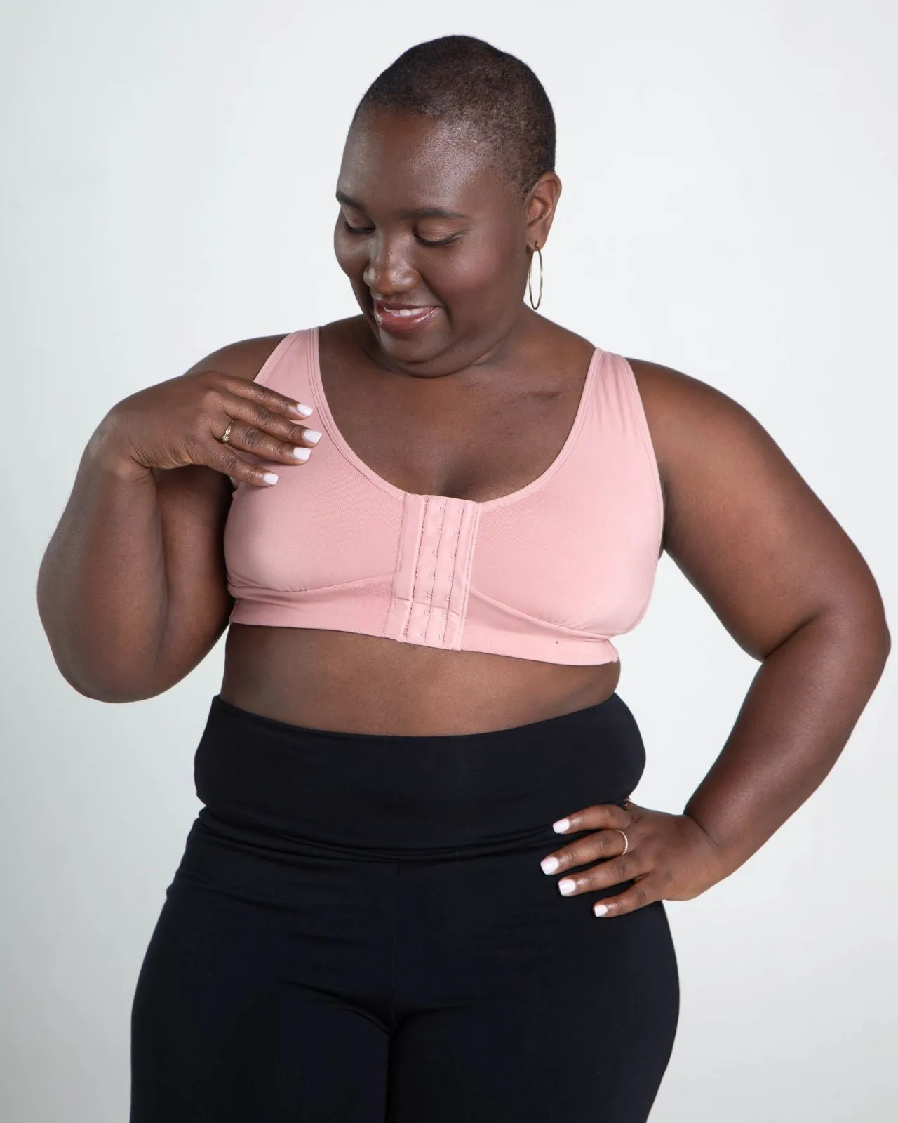 Rora Pocketed Front Closure Bra