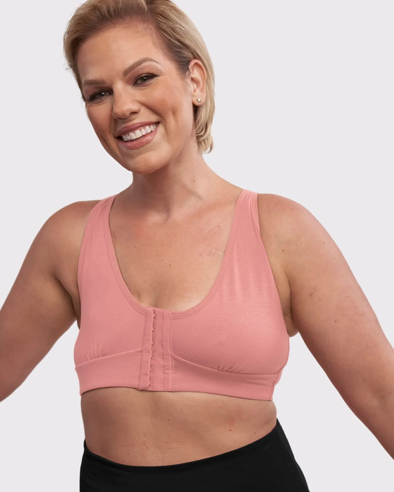 Rora Pocketed Front Closure Bra