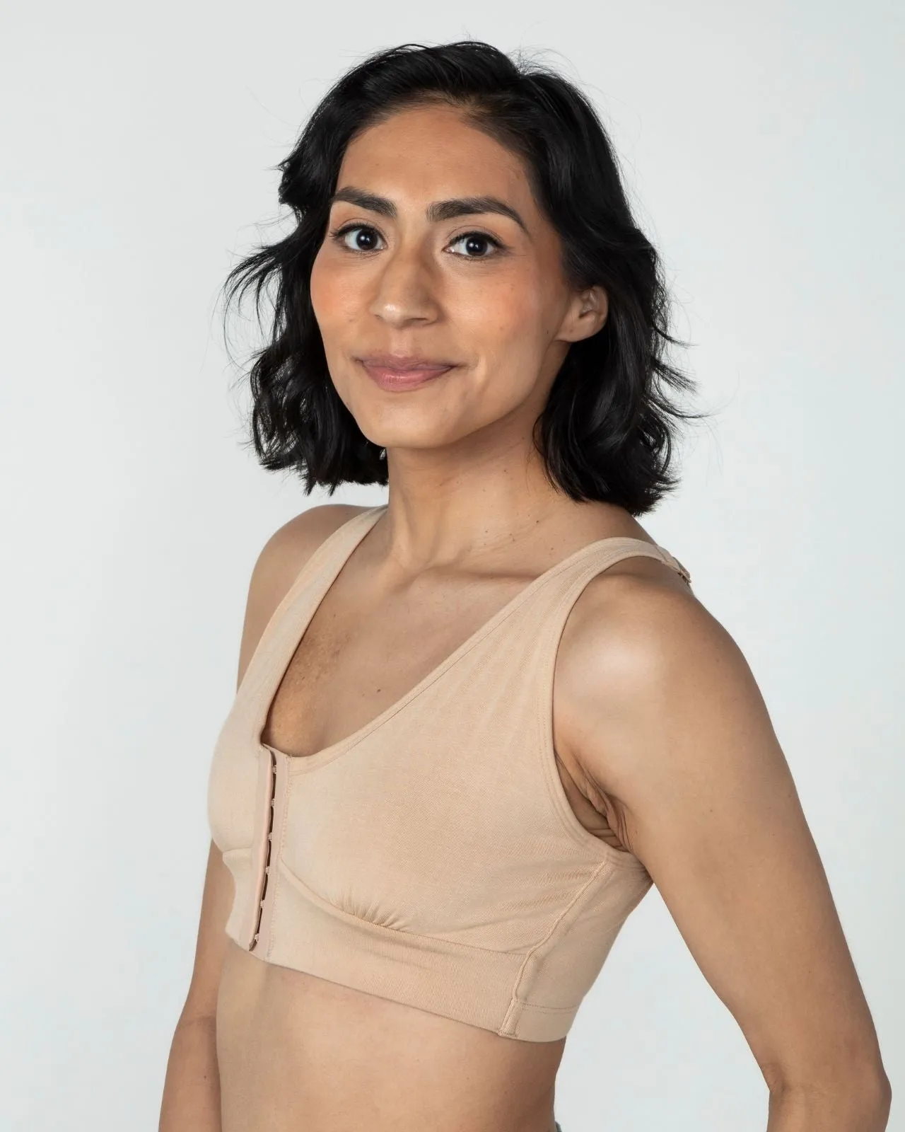 Rora Pocketed Front Closure Bra