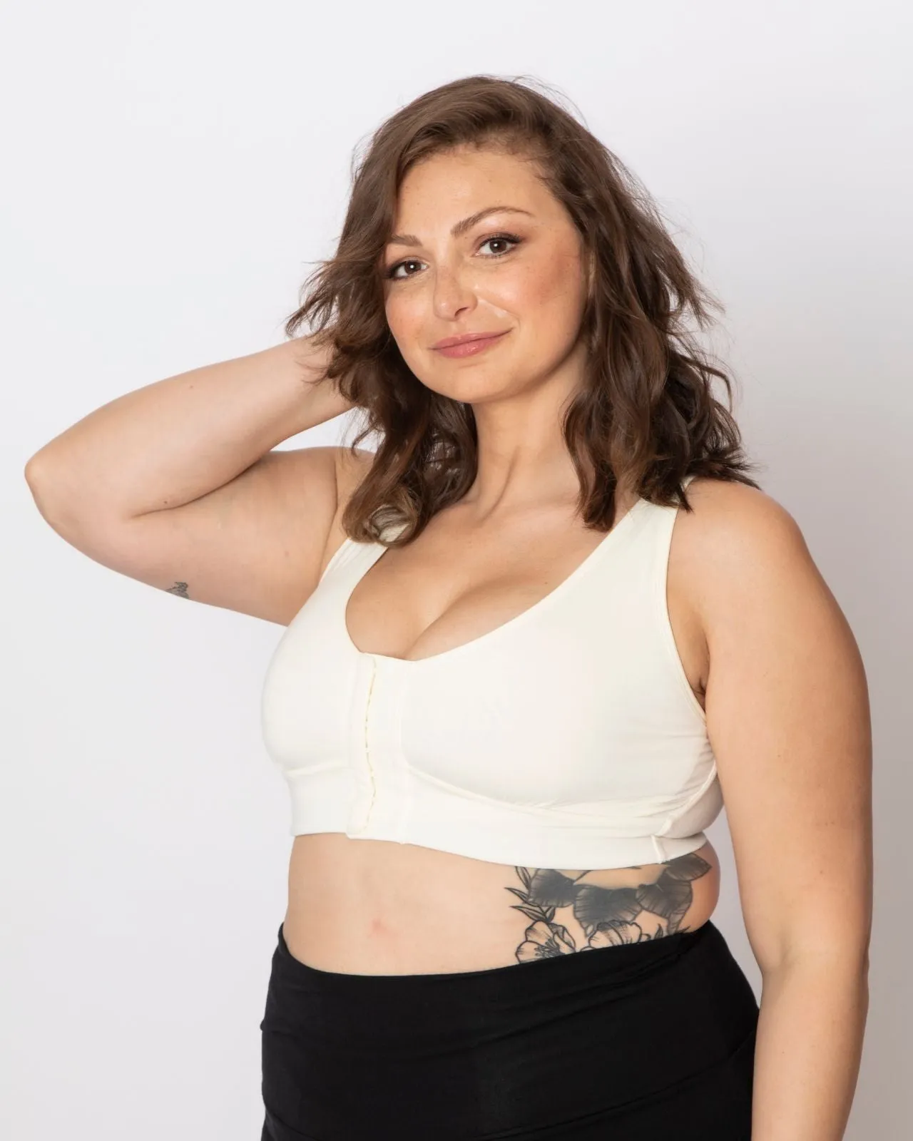Rora Pocketed Front Closure Bra