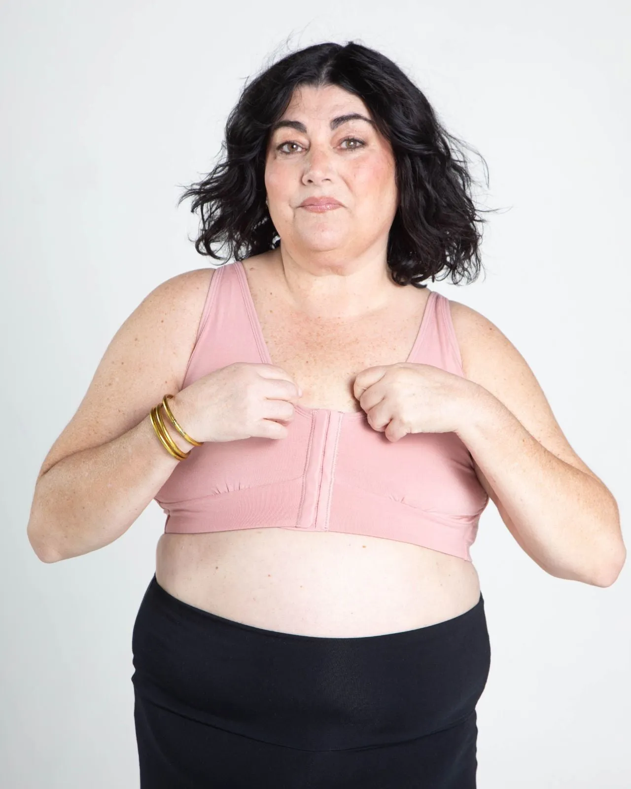 Rora Pocketed Front Closure Bra
