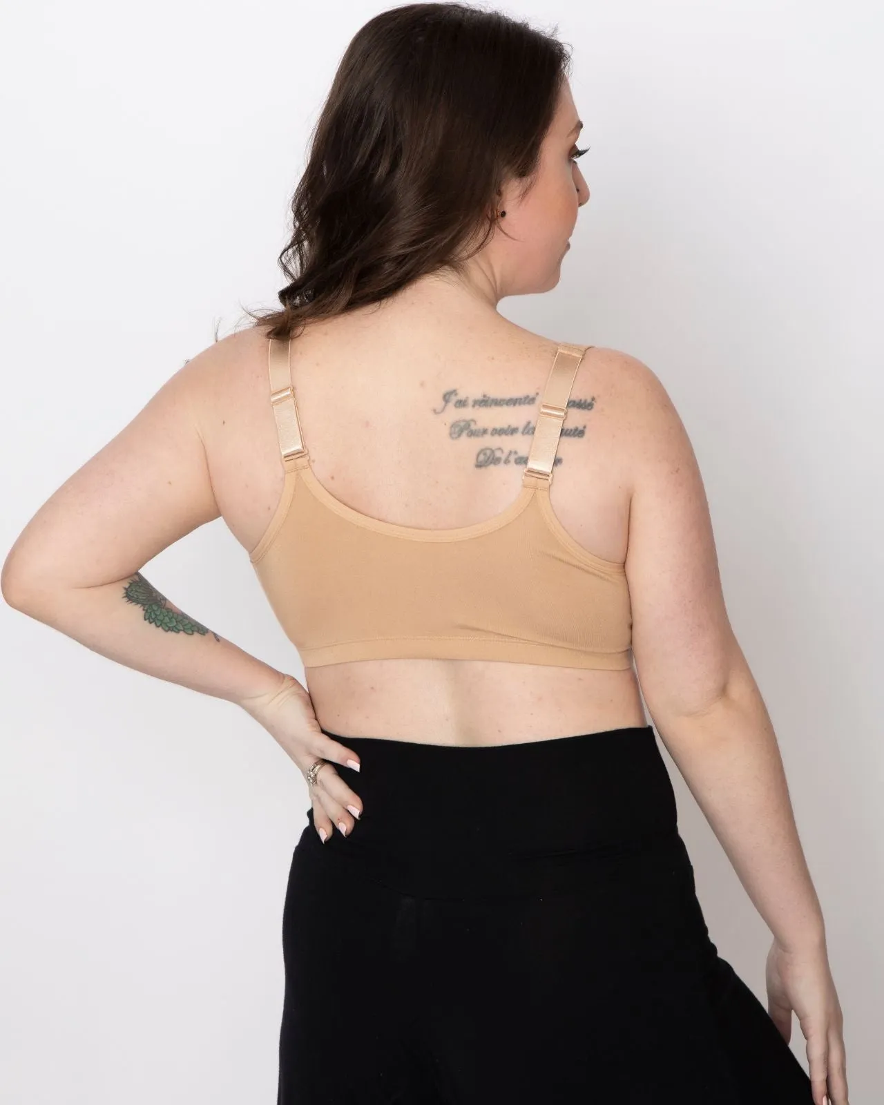 Rora Pocketed Front Closure Bra