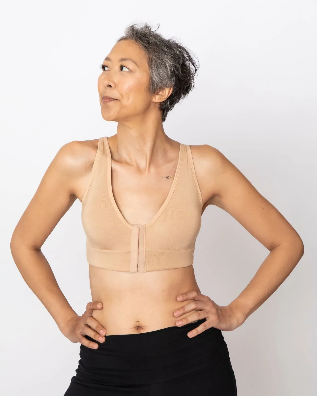 Rora Pocketed Front Closure Bra