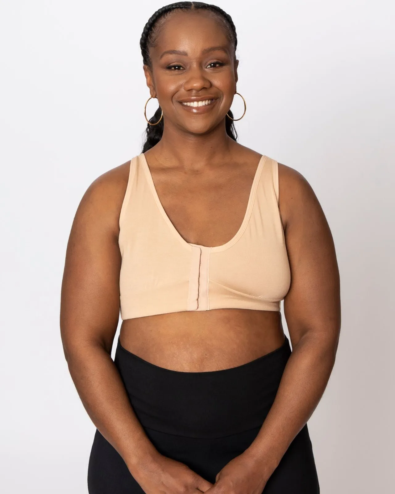 Rora Pocketed Front Closure Bra