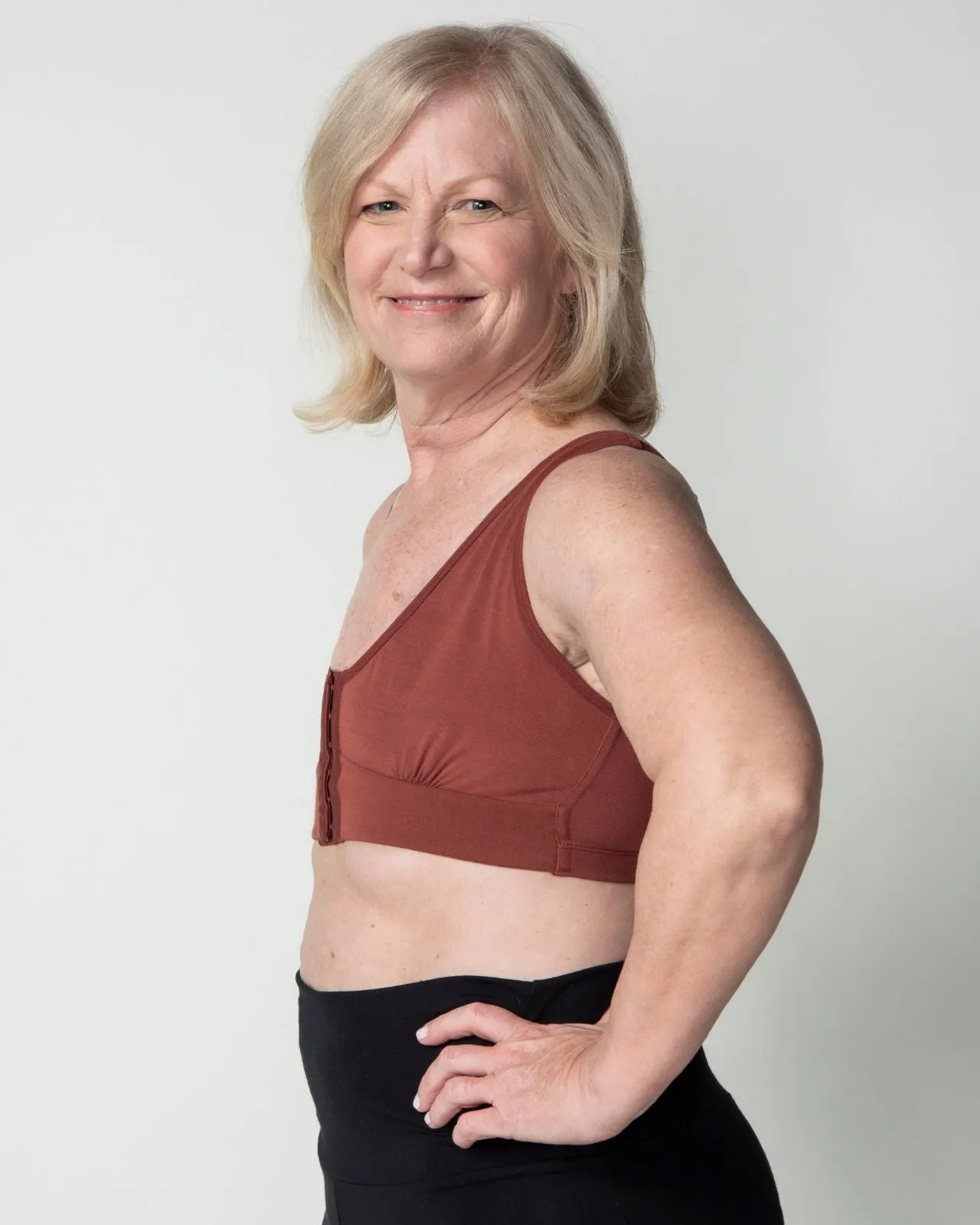 Rora Pocketed Front Closure Bra