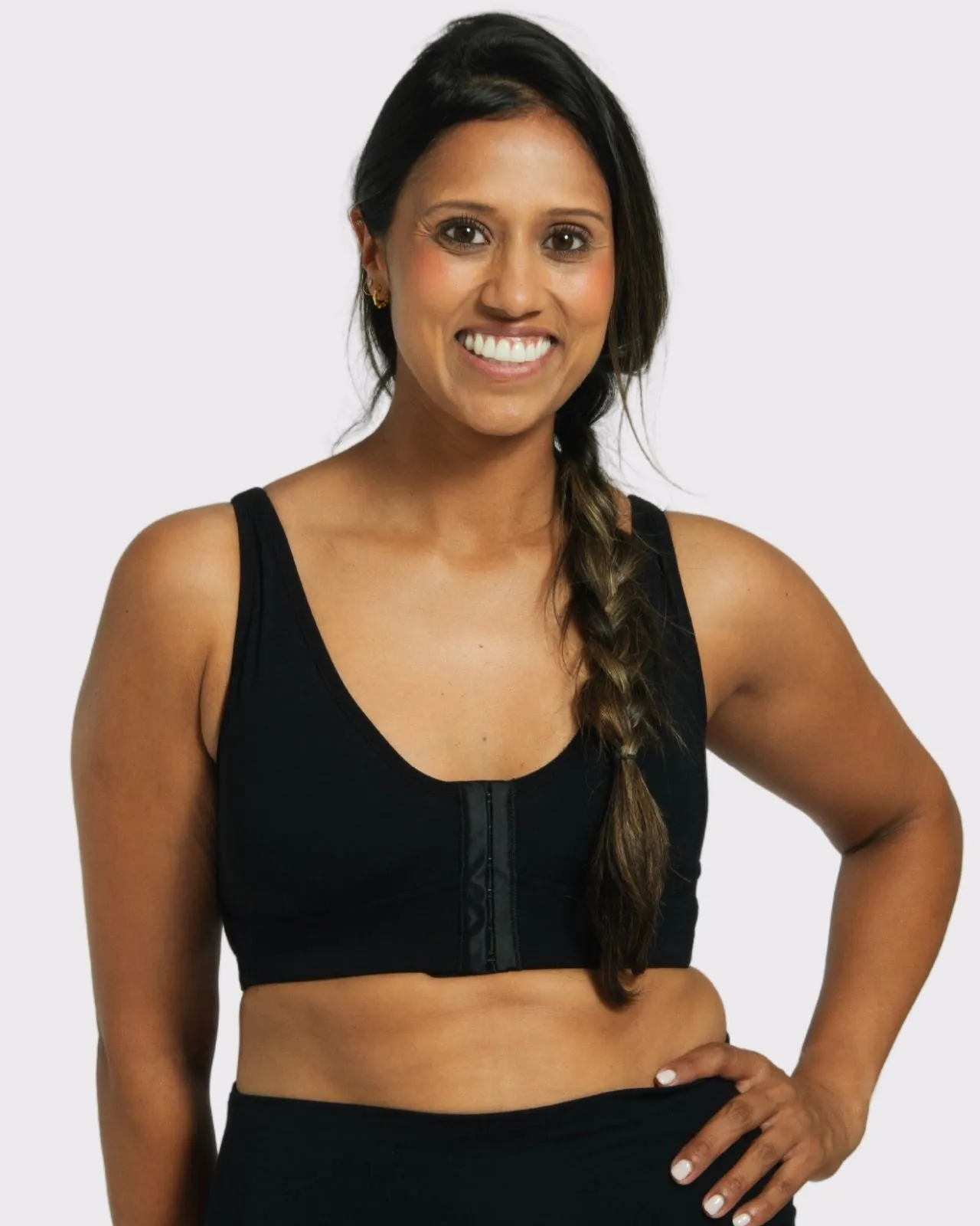 Rora Pocketed Front Closure Bra