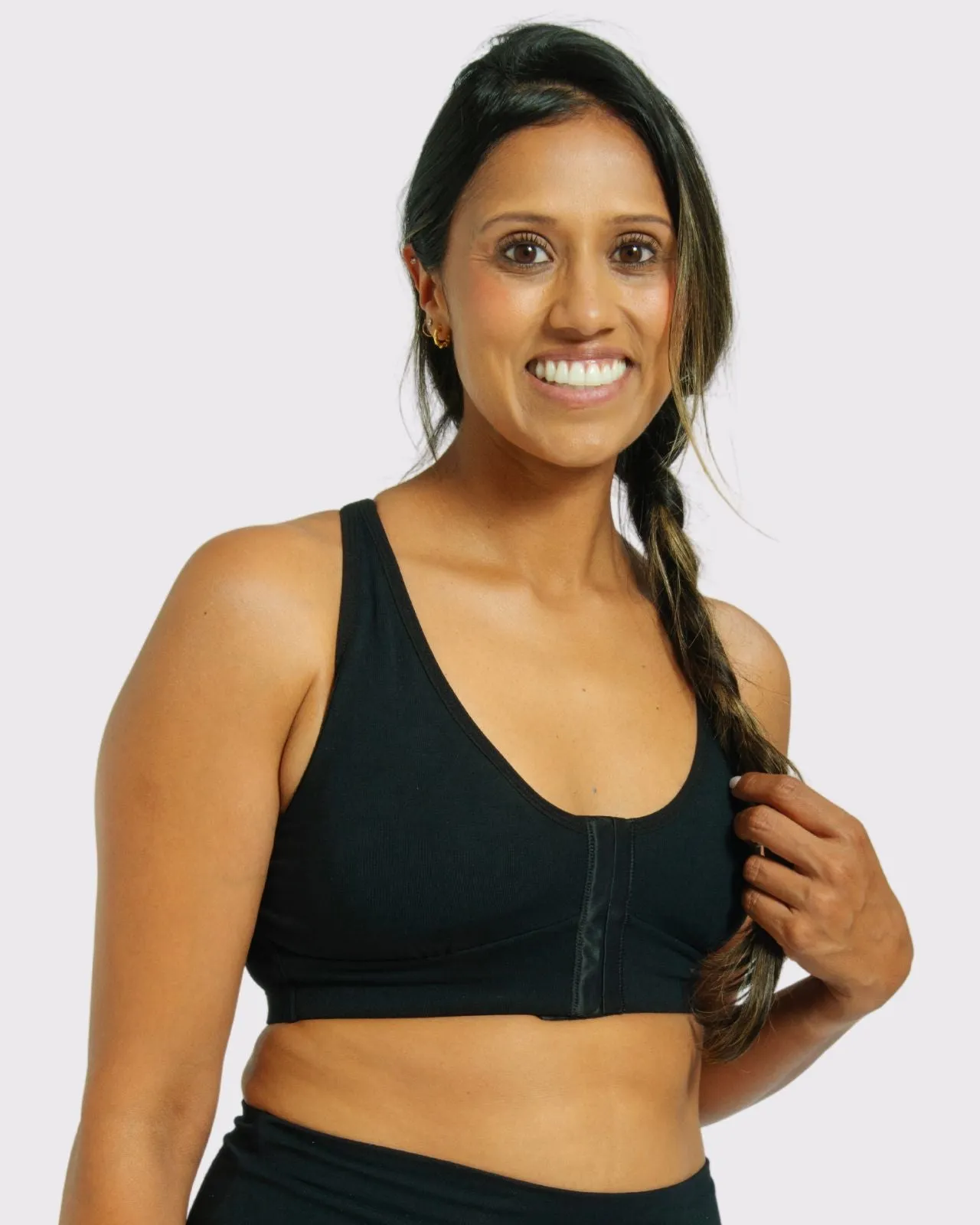 Rora Pocketed Front Closure Bra
