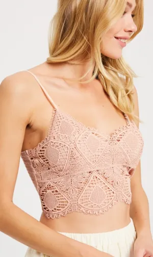 Rose Crochet Lace Bralette