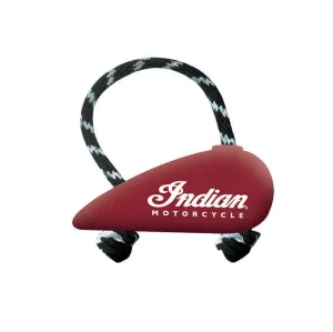 Rubber Motorcycle Tank-Shaped Pull Toy, Red