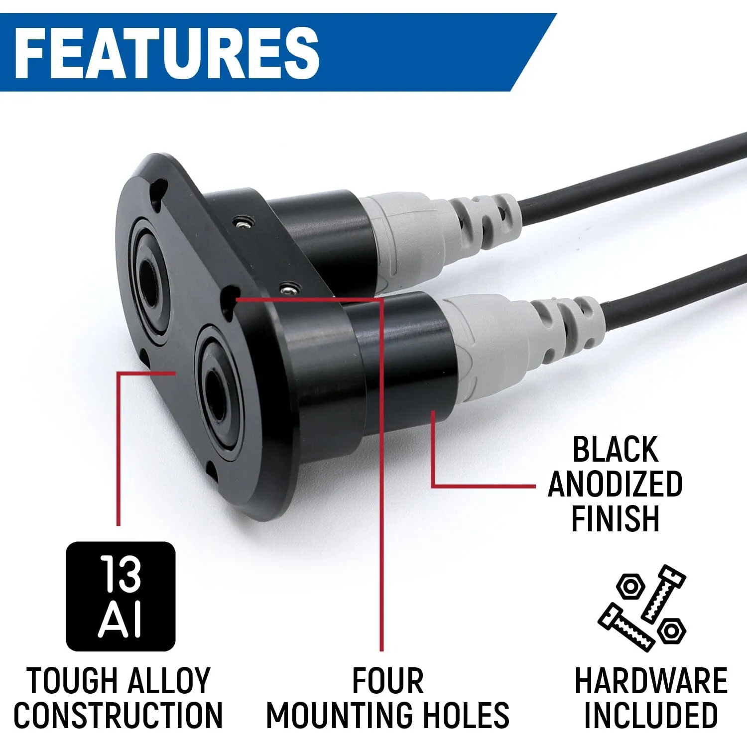 Rugged Radio Dual Headset / Helmet STX STEREO Jack Flush Mount