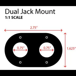 Rugged Radio Dual Headset / Helmet STX STEREO Jack Flush Mount