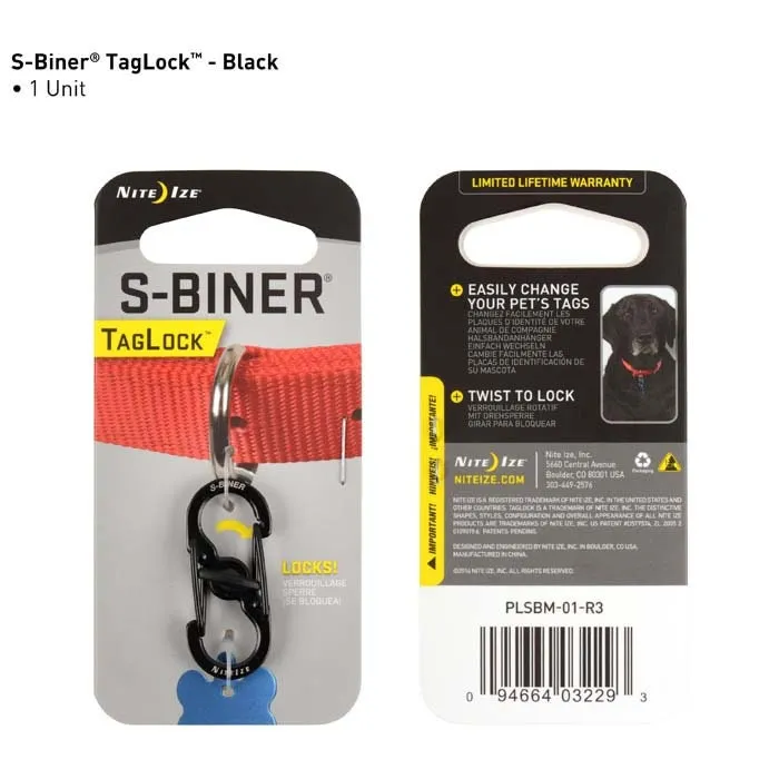 S-Biner® Taglock™ Dog Tag Clip