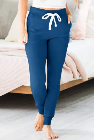 Sail Drawstring Waist Pocketed Joggers