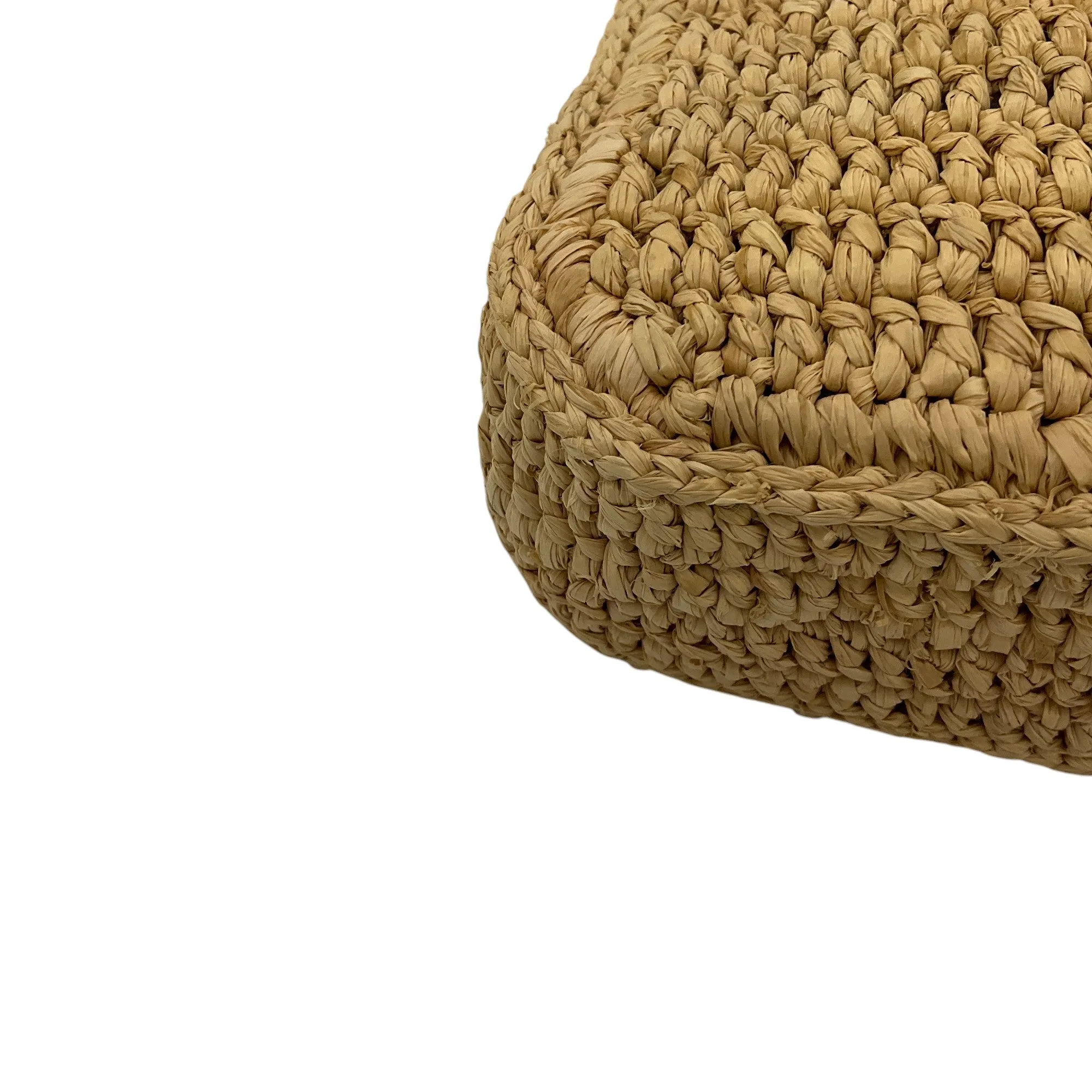 Saint Laurent Natural Woven Raffia Mini Le 5 A 7 Hobo Bag
