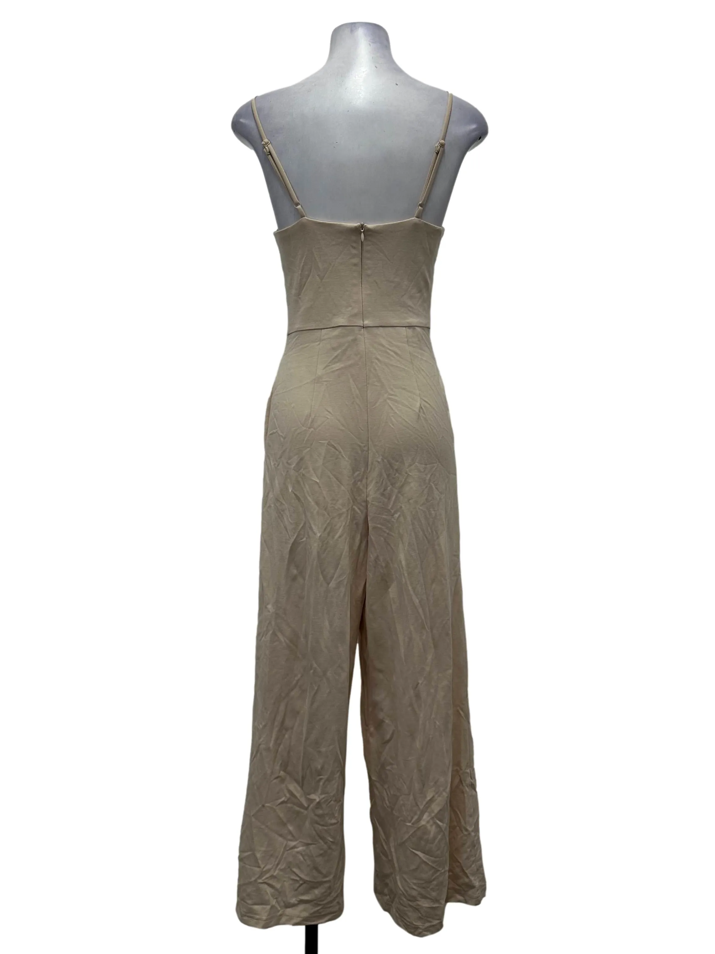 Sand Beige Padded Jumpsuit