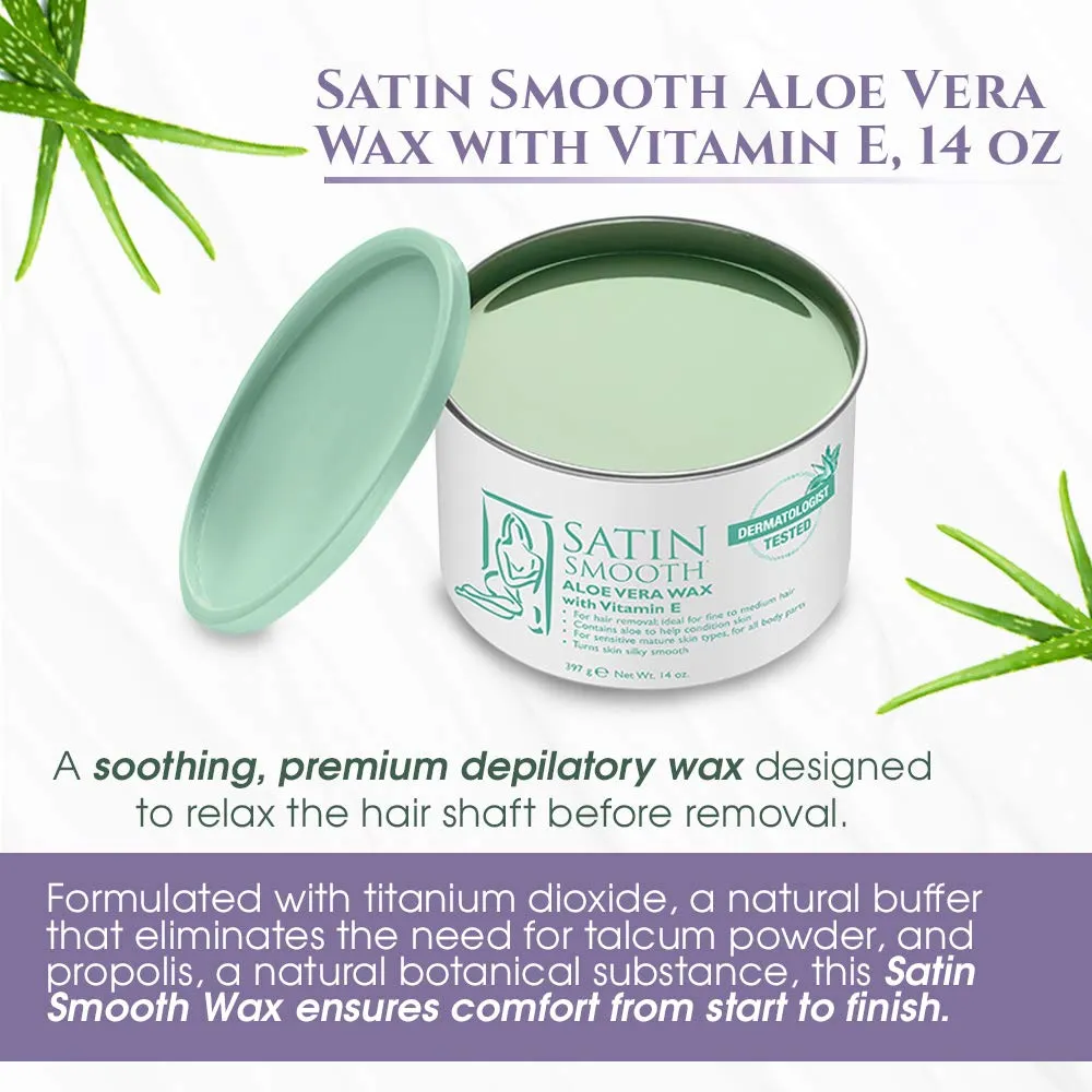 Satin Smooth Aloe Vera Hair Removal Wax 14oz.