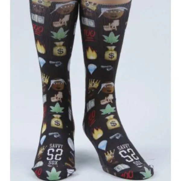SAVVY SOX EMOJI HIP HOP SOCKS