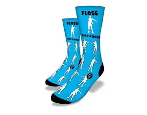 SAVVY SOX FLOSS LIKE A BOSS TEAL SOCKS