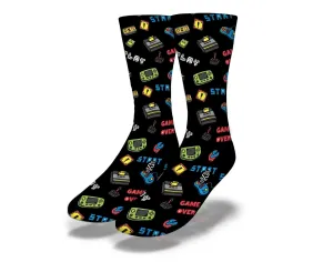 SAVVY SOX GAME OVER BLACK SOCKS