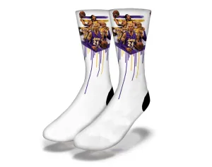 SAVVY SOX x RETRO KINGS MAMBA LEGEND WHITE SOCKS