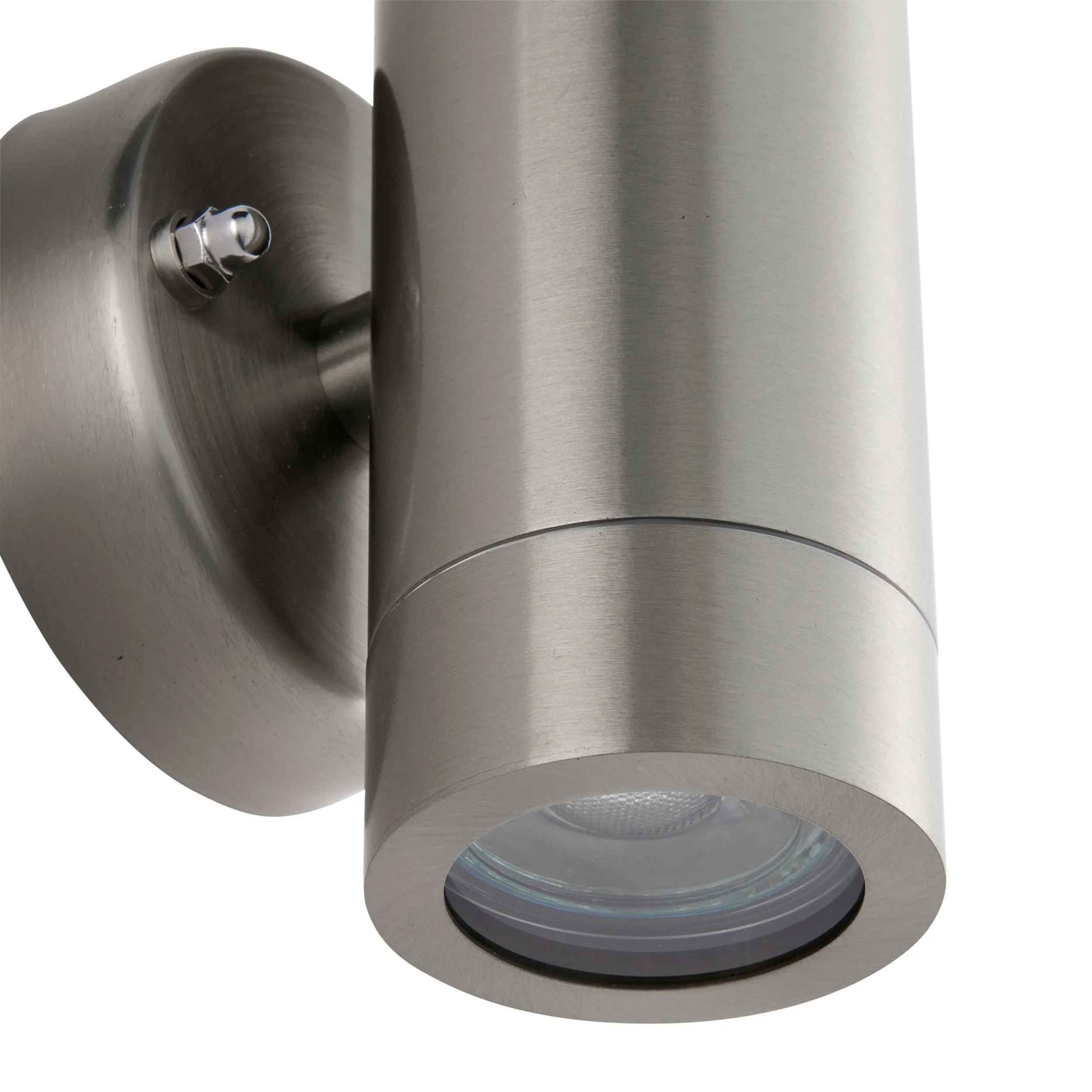 Saxby 101350 Palin  2lt wall marine grade IP65 7W Brushed stainless steel & clear glass 2 x 7W LED GU10 (Required)