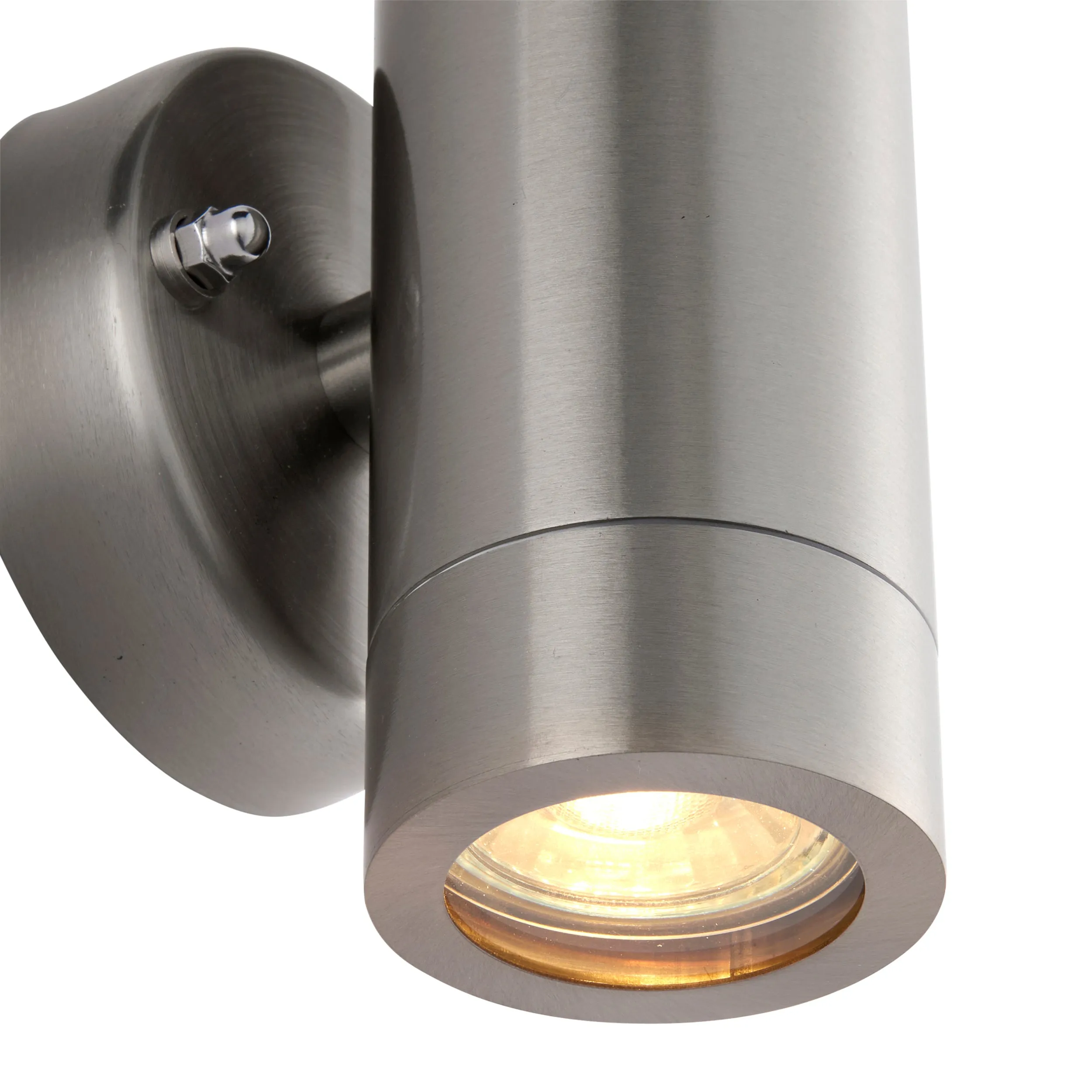Saxby 101350 Palin  2lt wall marine grade IP65 7W Brushed stainless steel & clear glass 2 x 7W LED GU10 (Required)